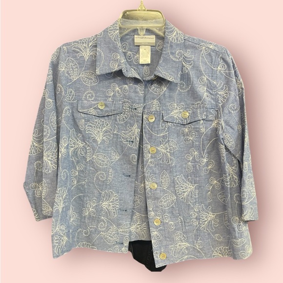 Alfred Dunner Jackets & Blazers - Alfred Dunner Blue Floral Jacket